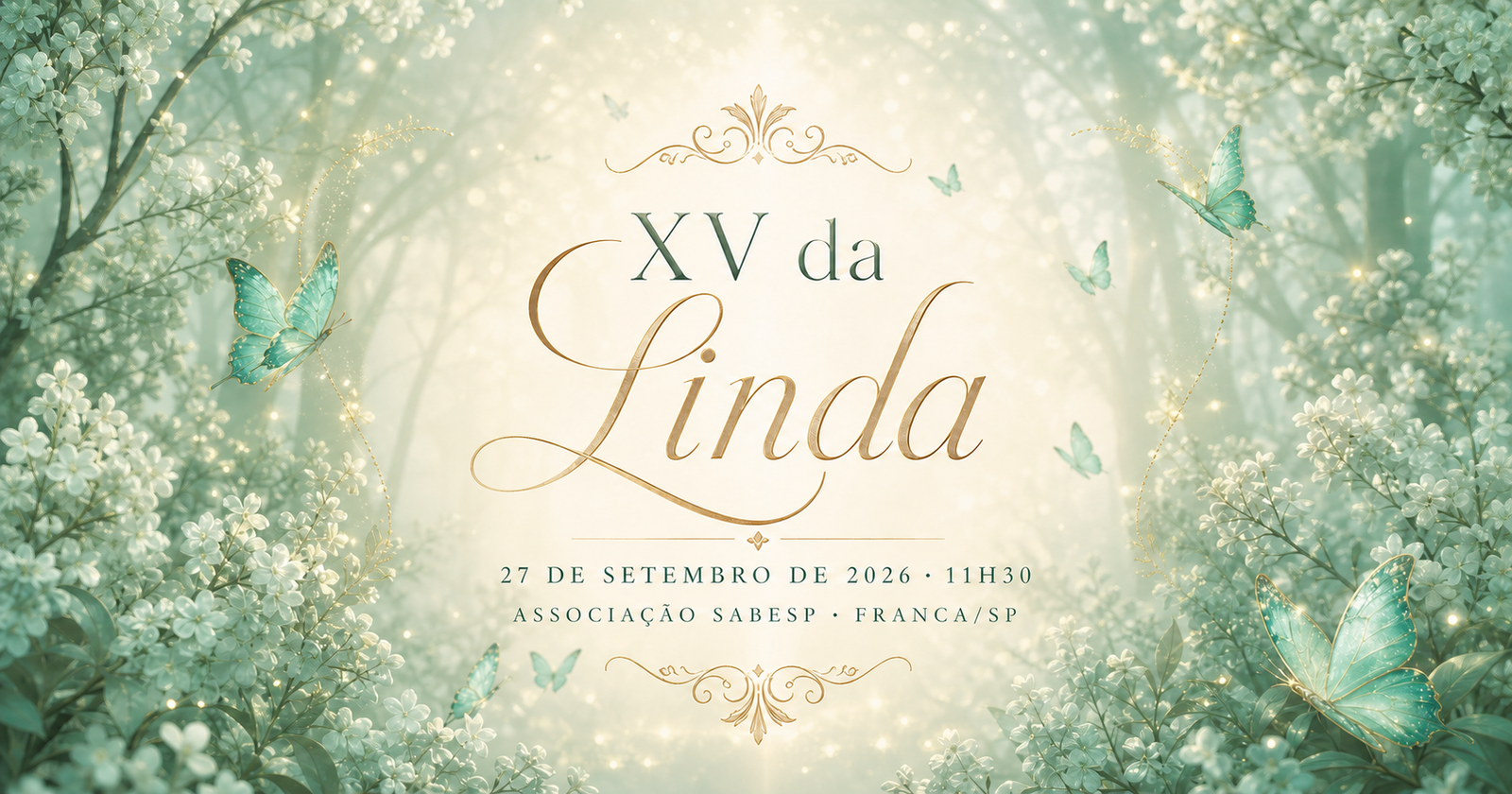 XV da Linda. 27 de setembro de 2026, às 11h30, na Associação Sabesp em Franca, São Paulo.